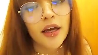Homemade integument of a solo ecumenical with unaffected tits having fun. HD