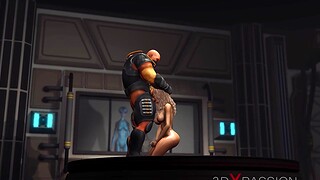 Sexy mart gets fucked apart from sci-fi soldier