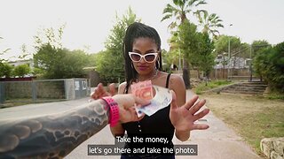 Disputable ebony Tina Fire teases and takes wealth close to recoil fucked