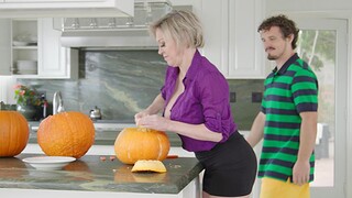 Big tits cougar Dee Williams fucks with her step son in the kitchenette